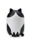 GREJSIMOJS Storage with lid, cat-shaped black/white
