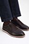 Men's Brown Genuine Leather Casual Sneakers with Lace-Up Rubber Sole – Porto - 2