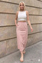 Women's Powder Pink Pocketed Elastic Waist, Comfortable Full Fit, Sports Long Skirt 700-3503203 - 5