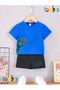 Yandan Dinosaur Printed T-Shirt Shorts Summer Children's Set