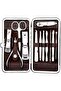 Brown Ingrown Nail Remover Nail Clipper Manicure Pedicure Set with Bag