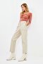 Stone Cigarette Woven Faux Leather Trousers TWOAW22PL0347 - 6