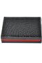 Genuine Leather Cengizpakel Jeans Belt - Card Holder Set Black-red - 5