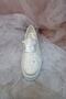 Women's White Wedge Heel Beaded Wedding Dress Shoes - 3