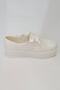 Women's White Wedge Heel Beaded Wedding Dress Shoes - 5