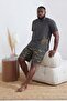Anthracite Regular Cut Game Printed 100% Cotton Large Size Pajama Set Tmnss26Ai00001