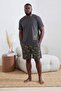 Anthracite Regular Cut Game Printed 100% Cotton Large Size Pajama Set Tmnss26Ai00001 - 2
