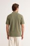 Haki Regular Jakarlı Kumaş Triko Bant Polo Yaka T-shirt TMNSS26PO00020 - 2