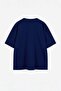 Big Size Navy Blue Oversize/Wide Cut 100% Cotton T-Shirt Tmnss25Bf00005 - 5