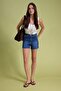 Blue High Waist Less Stretch City Boy Denim Shorts Twoss26Sr00103