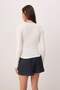 Wardrobe Essentials-Bej Havuz Yaka Fitilli Esnek Modal Örme Bluz TWOAW26BZ00297 - 4