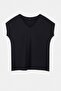 Siyah-Beyaz- Çizgili 3'lü Paket Oversize Fit V Yaka Örme Büyük Beden T-shirt TBBSS26BF00026 - 12
