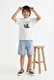 Ecru-Green 2-Piece Printed Boys' Knitted T-Shirt Tkdss26Ts00054 - 3