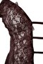 Kahverengi Pencere Detaylı Külotlu Dantelli Kapsız Örme Babydoll/Fantezi Gecelik TBBAW26DH00002 - 5