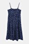 Indigo A Kesim Çiçek Desenli Boho Askılı Midi Dokuma Elbise TBBSS26AH00056 - 7