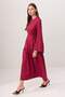 Plum Belted Unlined Plain Woven Dress & Jumpsuit Linen Look Hijab Dress Tctss25Eb00059 - 2