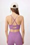 Lila Sırt Pencere/Cut Out Detaylı Destekli/Şekillendirici Askılı Örme Spor Sütyeni THMSS25SS00010 - 6