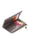 Women's Luxury Gray Glitter Card Holder Wallet with Zipper - 2
