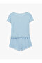 Camisole Pajama Set with Bow Embroidery Detail and Shorts - 5
