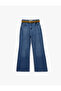 Regular Waist Cotton Pocketed Belted Spanish Flare Jeans - Flare Jeans - 3