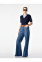 Regular Waist Cotton Pocketed Belted Spanish Flare Jeans - Flare Jeans - 2