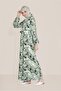 Mix Pattern Waist Tie Dress 40814 - 2