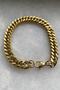 Men's Thick Chain Bracelet Gold Color 316L Steel Non-Tarnish Water Resistant 10mm 21cm - 6