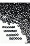 50gr Letter Beads - 4x7mm Flat White Letter Beads on Black Background (50gr,~375 Pieces) - 2