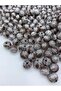 15mm Silver Gilded Brown Beads, Jewelry Making, Bag Making Beads (100 GR,~50 PIECES BEADS) - 2