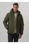 Men's Coat Quilted Lined Softshell Coat with Print Detail - 3