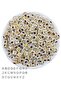 100gr Letter Beads, 7mm Cube Letter Beads with White Gold Written on a White Background (100gr, ~370 Pieces)