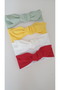 Rabbit Ear Girl Kid Baby Bandana Buckle Set of 4 Mint Yellow Persian Red, Spotted