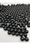 14 mm Black Color Plastic Pearl Beads, Beads for Bag and Jewelry Making (100 Gr,~65 Pieces) - 2
