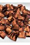 100gr Brown Metalized Square Lozenge Model Beads, Accessories, Jewelry Bag Beads (100gr,~17 Pieces) - 2