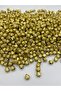 100gr 10mm Gilded Pure Gold Color Pyramid Beads, Jewelry Making, Bag Beads (100gr,~270 Pieces) - 2