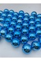 26mm Blue Color Metallized Beads, Jewelry, Bag Making, Hobby Beads (100gr,~9pcs)