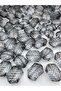 100gr Smoked / Gray Color Large Striped Herringbone Model Acrylic Beads, 20x30mm Bag Beads (20 Pieces) - 2