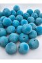 30mm Light Blue, Blue Color Velvet Beads Jewelry Making, Bag Bead (100gr, 6 Pieces)