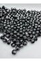 15mm Silver Gilded Black Beads, Jewelry Making, Bag Beads (100gr,~50 Pieces Beads) - 2