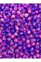 50gr 8mm Patterned Fuchsia - Blue Colored Glass Pearl Beads, Jewelry Making, Hobby Beads (~70 Pieces) - 2