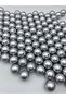 18mm Matte Metallic Silver Color Beads, Jewelry And Accessories, Bag Beads ((100gr ~28 Pieces Beads) - 2