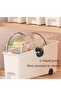 Plastic Kitchen Cabinet Organizer, Spice Bottle Holder Shelf with Wheels, Multipurpose - 4
