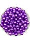 12mm Purple Color Glass Pearl Beads, Jewelry Accessory Making Beads(50Gr,-23Pcs)