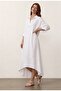 Viscose Back Ring Detailed Dress White