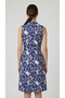 Apsen Women's Navy Blue Button Detailed V-Neck Cotton Dress 4405-105 - 2