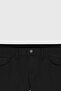 Men's Black Slim Fit Slim Fit Cotton Stretchy Dobby 5-Pocket Trousers - 8
