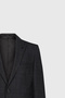 Slim Fit Slim Fit Swallow Collar Print Double Pants Black-Gray Suit - 4