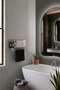 Metal Bathroom Shelf with Towel Holder and Hanger Wall Mounted Organizer