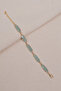 Water Green Long Beaded Gold Bracelet - 2