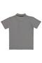 Boy's Palm Tree Embroidered Polo Collar T-Shirt for Ages 6-9 - Gray - 5